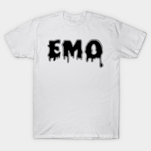 Light grey outline EMO T-Shirt by JuliesDesigns